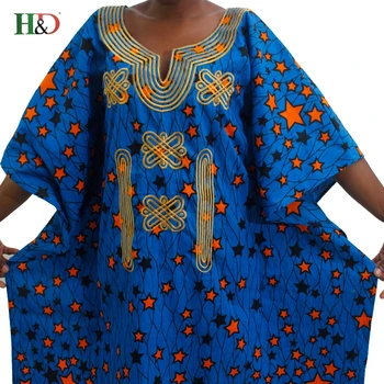 H&D 2017new stil African haine de Bumbac Pentru Femei Top Bazin ceară Tradițională Africană Privat Haine Personalizate dashiki-o singură bucată