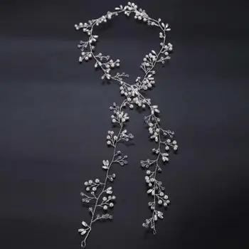 Handmade Flori De Lux Perla De Cristal Lung De Mireasa Bentițe Coroana, Diadema Bentita De Par De Nunta Accesorii Mireasa Tiara Bijuterii