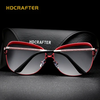HDCRAFTER 2017 Polarizat ochelari de Soare pentru Femei Brand Designer de sex Feminin Retro Supradimensionat Ochelari de Soare pentru Femei oculos de sol feminino