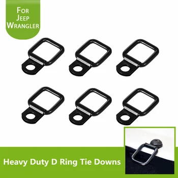 Heavy Duty D Inel de Cravată Coborâșuri pentru Jeep Wrangler Portbagaj Cargo Net Lega Inoxidabil Curea Neagra