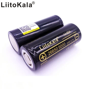 HK LiitoKala lii-50A 26650 5000mah baterie cu litiu 3.7 V 5000mAh 26650 acumulator potrivit pentru flashligh NOI