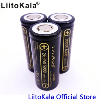 HK LiitoKala Lii-50A 3.7 V 26650 5000mah de Mare Capacitate 26650-50A Li-ion Baterie Reîncărcabilă pentru Lanterna led-uri