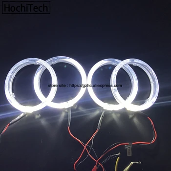 HochiTech 4buc Cree Chip de LED-uri de Lumină Ghid Angel Eyes Kit Alb Inel de zi lumina cu Functie Dimmer Pentru BMW E30 E32 E34