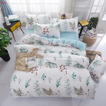 Home textile frunze proaspete set de lenjerie de pat verde regele regina ananas plapuma pat foaie de plat lenjerie de pat AB partea lenjerie de pat cinci dimensiuni