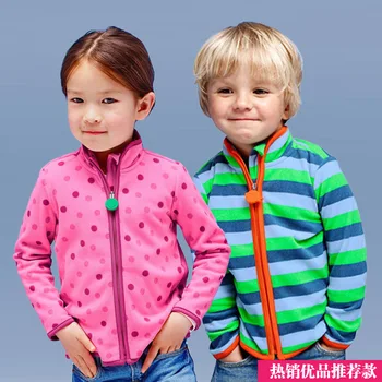 Hot-vânzare Primavara&Toamna Copii, Copii, Băiat, fată hanorace Baieti fete stripe fleece jachete si paltoane copii baieti tricou