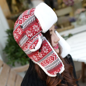 HT010 Clasic de Iarna Bomber Femei Pălării de Bărbați Ureche Clapa Earflap Pălării Fulg de nea Tricotate Trooper Palarie Unisex Groase, Căciuli rusești