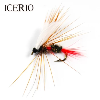ICERIO 10BUC Royal Wulff Muște Uscate pentru Păstrăv Zbura de Pescuit Momeală Dimensiunea #10