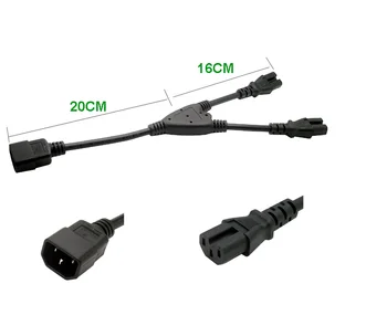IEC 320 C14 Plug de sex Masculin pentru a 2XC15 de sex Feminin Tip Y Splitter Cablu de Alimentare,1ft,C14-C15 Extensie Cablu de Alimentare