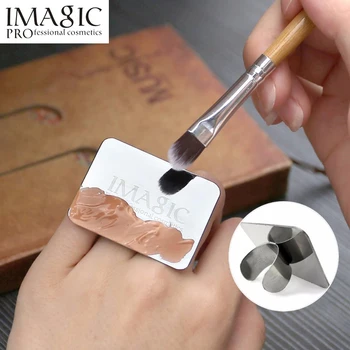 Imagic din Oțel Inoxidabil Vopsea se Amestecă Paleta Inel instrument Nail Art Machiaj Cosmetice din Oțel Inoxidabil