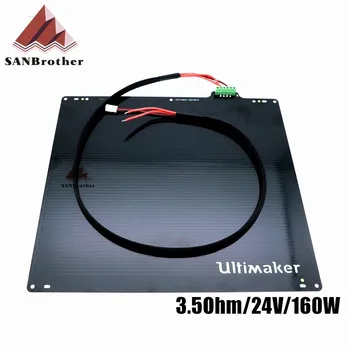 Imprimanta 3D UM2 Ultimaker 2 Extended + UM2+ Tabelul de Imprimare Încălzit Patul Părți 24V 3.5 Ohm Aliaj de Aluminiu UM2 Pat Incalzit Placa