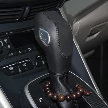 Incalzite Piele naturala butonul de schimbare capac Pentru Ford Focus KUGA 2012 anul mașină capacul schimbătorului de viteze cutie de viteze buton de capac