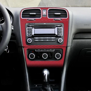 Interior Panou de Control Central Fibra de Carbon de Protecție Autocolante, Decalcomanii de styling Auto Pentru VW Volkswagen Golf 6 MK6 GTI Accesorii