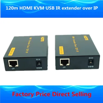 IP de Rețea USB 2.0 KVM Extender Cu IR Control HDMI 1080P Pe LAN KVM Extender 120m HDMI KVM Extensor Prin RJ45 Cat5 Cat5e Cat6