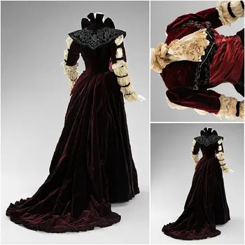 Istorie!Client-a făcut 18-Lea Costumele de Epocă Renascentistă Rochie Steampunk rochii Gotice Cosplay Rochii de Halloween C-1187
