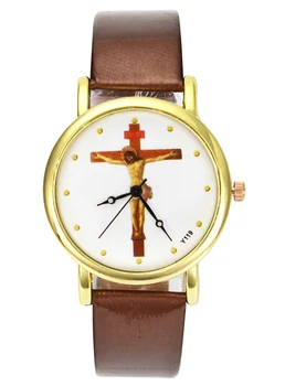 Isus Hristos Crucea Sfântă Creștină, Creștinismul Religioase Casual, Ceasuri De Aur Cazul Trupa Încheietura Ceas