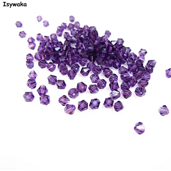 Isywaka Populare Vânzare de Culoare Violet 720pcs 3mm Bicone Austria Cristal Margele Margele de Sticla Vrac Distanțier Șirag de mărgele pentru Bijuterii DIY Face
