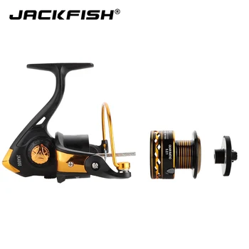 JACKFISH Mâner de Metal Rolă de Pescuit 12BB 1000 - 7000 serie de spinning pentru pescuit feeder roata de pescuit de Pescuit