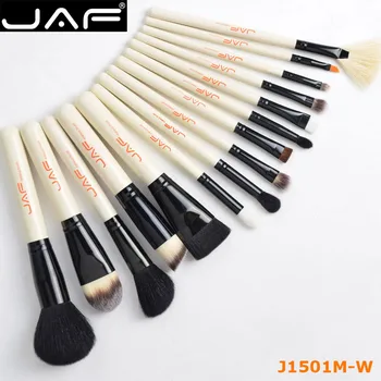 JAF Brand 15 BUC Set de Perii Machiaj Profesional Make-Up Beauty Fard de obraz Fundație Pulbere Contur Cosmetice Perie Machiaj J1501M-W