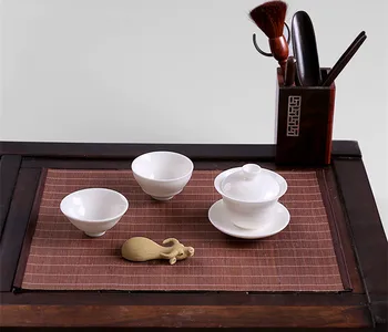 Japonia Stil De Bambus Ceașcă De Ceai Mat Ceai Zen Accesorii Lenjerie De Roller-Coastere Pliabil Placemat Izolare Pad Ceai Banchet
