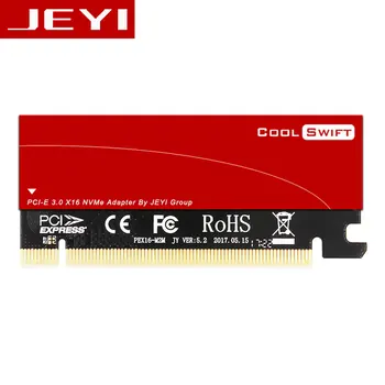 JEYI CoolSwift PCIE3.0 NVME Adaptor x16 PCI-E Plină Viteză M. 2 2280 aluminiu foaie de conductivitate Termică plachetă de siliciu de răcire