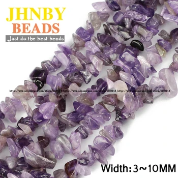 JHNBY cristal Violet Neregulate Pietriș margele de Înaltă calitate Naturale piatra de cristal 88cm Chips-uri de Bijuterii margele brățară accesorii DIY