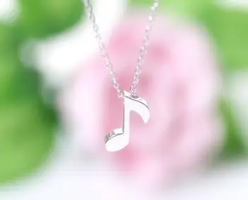 Jisensp 10buc Notă Muzicală Coliere & Pandantive Nunta Elegant de Bijuterii pentru Femei Notă Muzicală Simbol Farmecul Colier Cadou N217