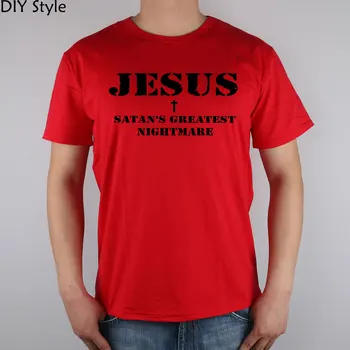 JO SATANA S COȘMAR ISUS maneci scurte T-shirt de Top din Lycra, Bumbac Barbati tricou Nou Stil DIY