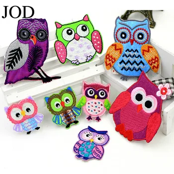 JOD 8pcs/lot Set de Patch-uri Brodate Owl Bird Insigna de Fier pe Patch-uri pentru Haine DIY Decorative Blugi Autocolante Aplicatiile pentru Jacheta