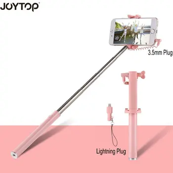 JOYTOP pentru LightningSelfie Stick cu Jack de 3,5 mm cu Fir Handheld Monopied pentru iphone 5/6/7/8/X plus pentru Fulger Selfie Sticks