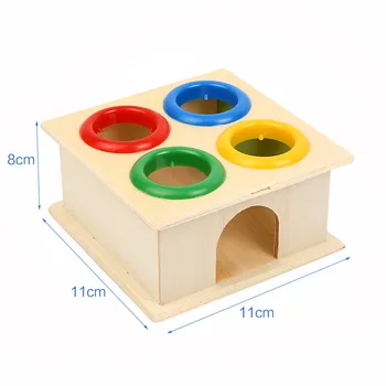 Jucarii pentru copii din Lemn de culoare Minge de Percuție Ciocan Copii de Învățare Timpurie Jucarii Educative puzzle-uri de Percuție ciocan cutie