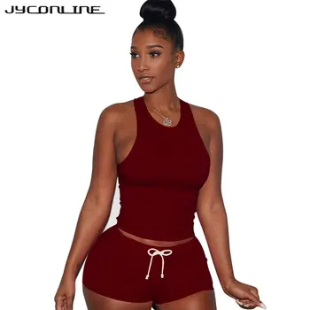 JYConline Sexy Body Femei Salopetă Și Salopeta 2017 Vara Bodycon Salopeta Costum 2 Seturi De Piese Plus Dimensiune Pantaloni Scurți, Salopete