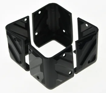 KAISH 8x Plastic Chitara Amplificator Protector Colț Difuzor Cabinet Colțuri Negru