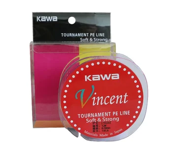 KAWA Vincent 5-culori de Linie de Pescuit, PE Opt Împletite 150M, Moale și Puternic, Protofilament Importate din JAPONIA, TRANSPORT GRATUIT