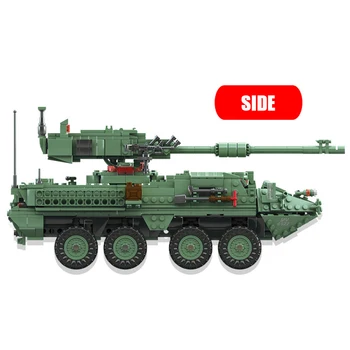 KAZI 10001-Lea Militare MGS-M1128 Rezervor de artilerie cărămizi DIY Jucarii vehicule Blindate Copiii Blocuri Jucarii