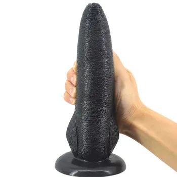 Laba Extrem de Mare Realist Penis Vaginale punctul G Masculin Masaj cu Nervuri Dop de Fund laba PVC Penis artificial Sex Produsele C3-1-51