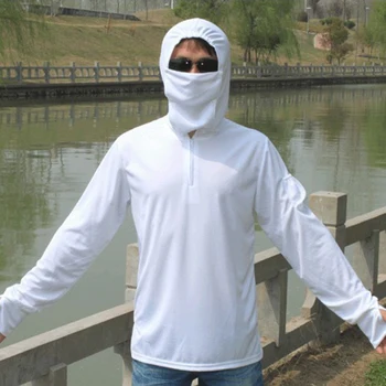 LANBAOSI iute Uscat Pescuit Jachete Haine pentru Bărbați Beathable Anti-UV de protecție Solară Anti-tantari Sport în aer liber, Pescuit, Hanorace