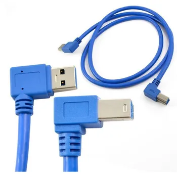 LBSC 3Ft USB 3.0 a plug de sex masculin de 90 de grade unghi drept - USB 3.0 B masculin unghi drept Cablu