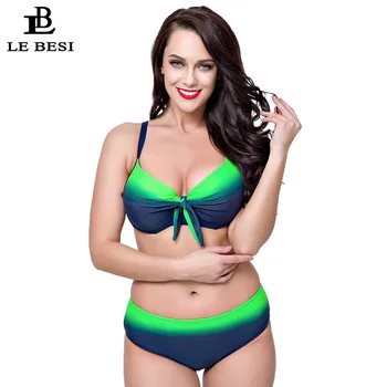 LEBESI 2017 Plus Dimensiune Bikini Set Pentru Femei Sexy Mare CCINJECT Ceașcă de costume de Baie Underwire Push Up Costume de baie Biquini Maillot de bain