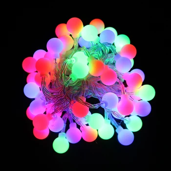 Led lumini șir 10M 100leds de Craciun Festivalul de lampa cu lumini de culoare minge în stoc AC220V decor de vacanță în aer liber TW