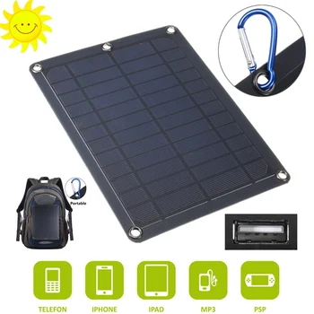 LEORY 5W 5V 1A Portabil cu Panou Solar Policristalin USB Încărcător de Baterie de Celule Solare 190*250mm Pentru Masina Telefon Mobil Putere Banca