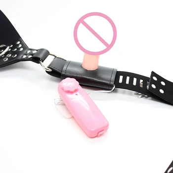 Lesbiene Centura de Castitate Sclavie Penis artificial Jucarii pentru Adulti Jocuri Alternative Sex Produs Instrument de Femei Picioare T-shap Vibreze Anal plug de blocare