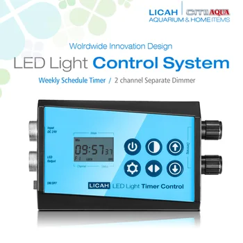 LICAH Acvariu cu LED-uri Sistem de Control / Weekly Timer / 2 Canale Dimmer