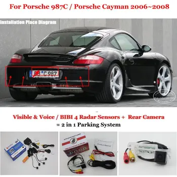 Liislee Masina Senzori de Parcare + Spate Vedere din Spate aparat de Fotografiat = 2 în 1 / BIBI de Alarmă Sistem de Parcare Pentru Porsche 987C / Porsche Cayman