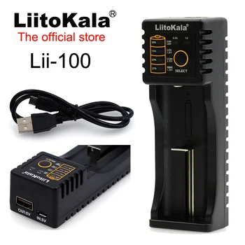 Liitokala Lii-100 1.2 V, 3.7 V, 3.2 V 3.85 V AA / AAA 18650 18350 26650 10440 14500 16340 25500 NiMH baterie de litiu, încărcător inteligent