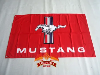 Livrare gratuita 90X150CM Mustang gri steag auto banner pavilion gri Mustang masina de curse de decorare, imprimare digitala 100D