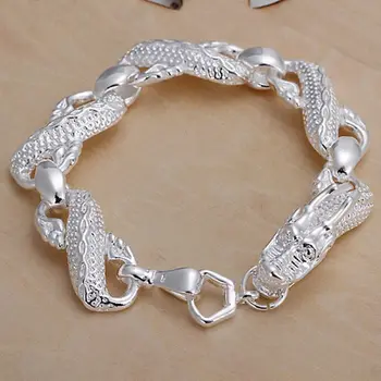 LKNSPCH036 argint 925 bratara, argint 925 bijuterii de moda de Mare Dragon Alb Brățară /acbaitia bgnajxua