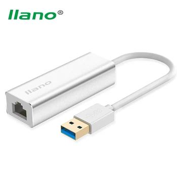 Llano HUB USB 3.0 Gigabit Ethernet Convertor RJ45 10/100/1000Mbps LAN placa de Retea Adaptor pentru Win10 8.1 7 XP KM CUTIE
