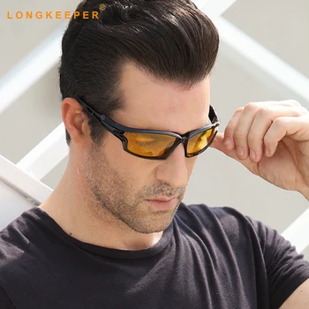 LongKeeper Polarizat Ochelari De Soare De Noapte Viziune De Brand Designer De Moda Pentru Conducere De Noapte Îmbunătățită Lumina De La Ploios, Noros, Ceață Zi