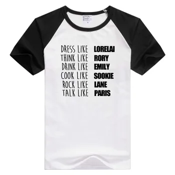 Lorelai Rory Gilmore Girls maneca scurta casual Barbati Femei T-shirt Confortabil Tricou Cool Print Topuri de Moda Teuri GA547