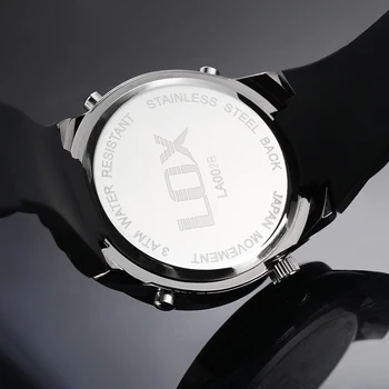 LOX Bărbați Moda & Casual Analogic Digital Ceas Multifunctional Dual Display Cuarț Ceasuri în aer liber, Ceas Distractiv Relojes Hombre